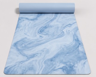 Blue marble yoga mat