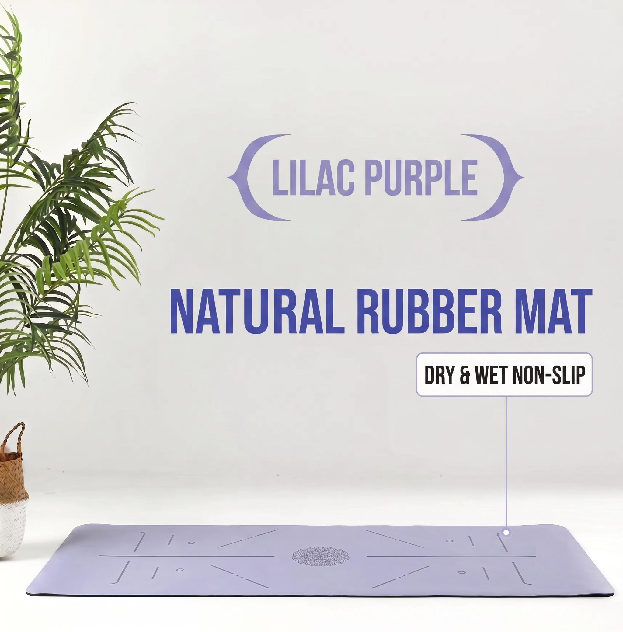 Lilac purple natural rubber mat