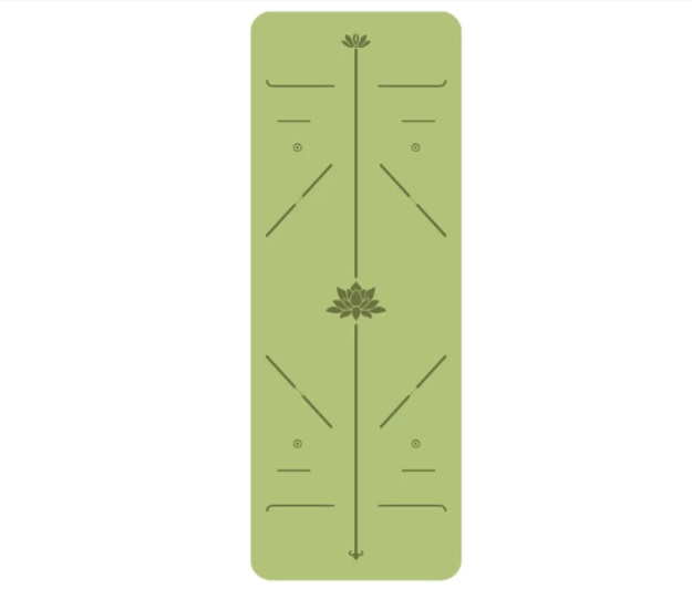 Lotus alignment yoga mat