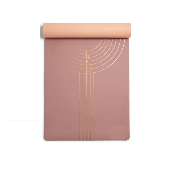 Pink lined yoga mat