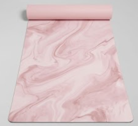 Pink marble yoga mat