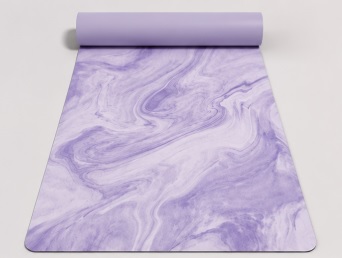 Purple marble yoga mat